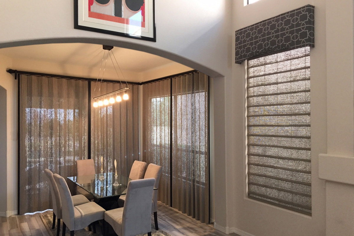 Chicago Woven Averte and natural shades Made in the Shade